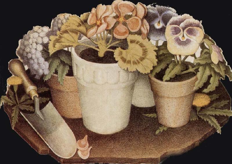 Grant Wood Cultivation of Flower oil painting image